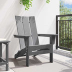 Folding Adirondack Chair Light Grey 80.5 x 74.5 x 92 cm HDPE