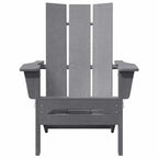 Folding Adirondack Chair Light Grey 80.5 x 74.5 x 92 cm HDPE