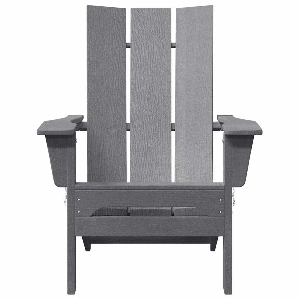 Folding Adirondack Chair Light Grey 80.5 x 74.5 x 92 cm HDPE