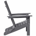 Folding Adirondack Chair Light Grey 80.5 x 74.5 x 92 cm HDPE