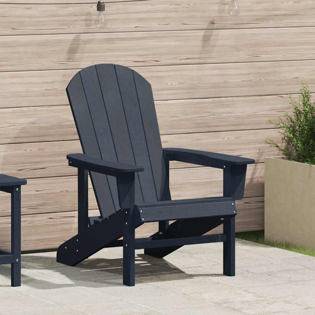 Adirondack Chair Navy Blue 82 x 74 x 92 cm HDPE
