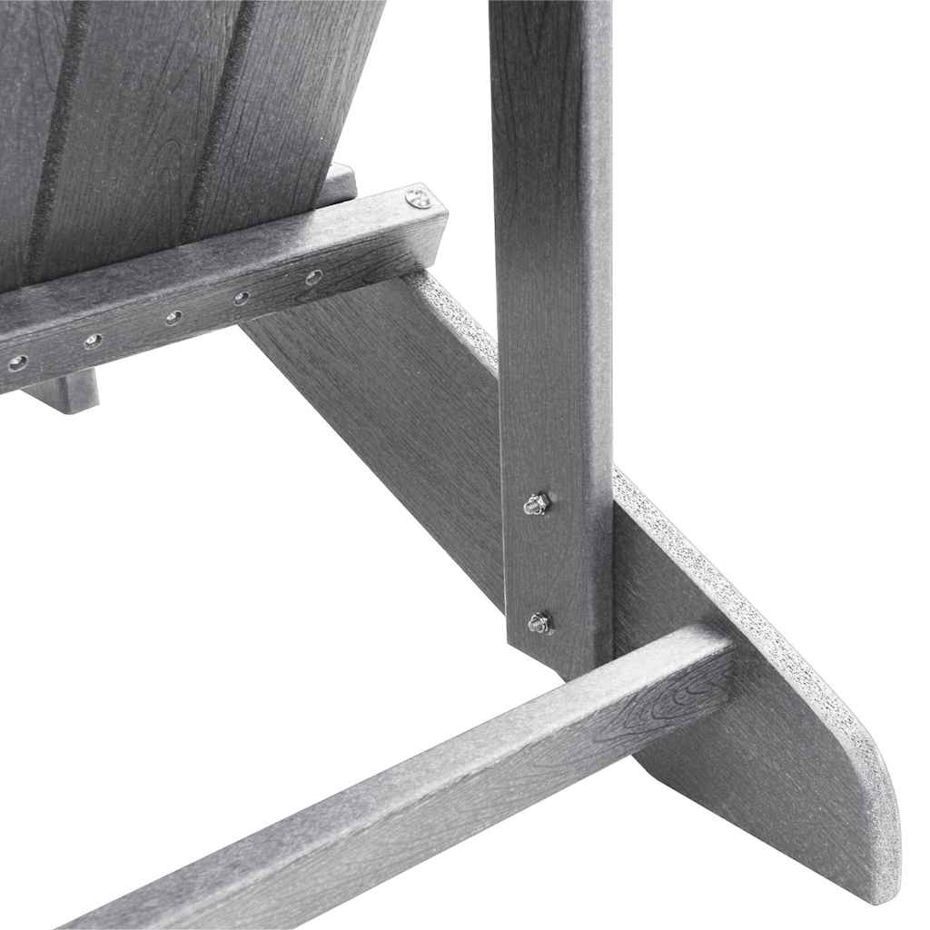 Adirondack Chair Light Grey 82 x 74 x 92 cm HDPE