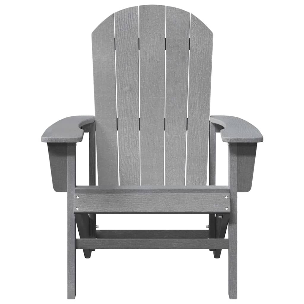 Adirondack Chair Light Grey 82 x 74 x 92 cm HDPE