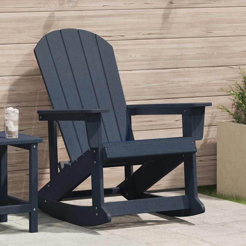 Adirondack Rocking Chair Navy Blue 92 x 73.5 x 92 cm HDPE