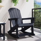 Adirondack Rocking Chair Navy Blue 92 x 73.5 x 92 cm HDPE