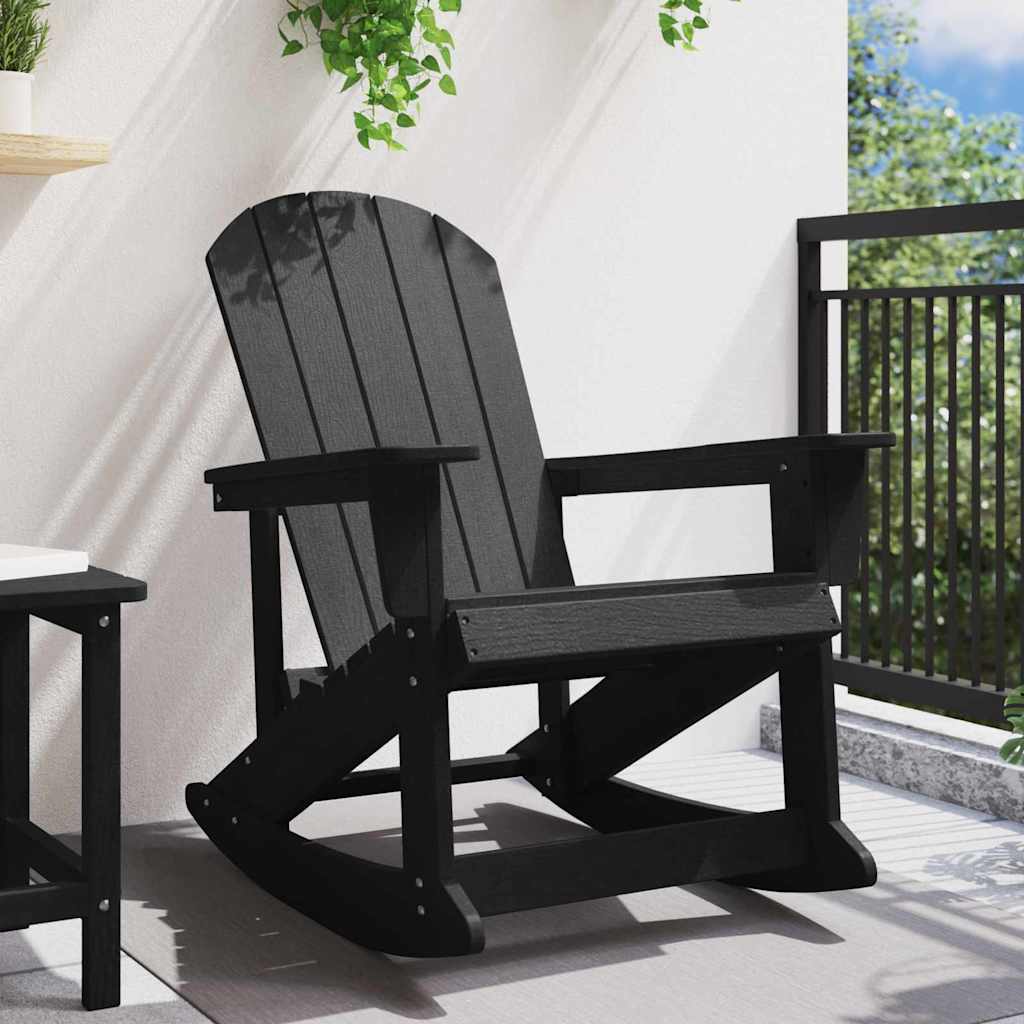 Adirondack Rocking Chair Black 92 x 73.5 x 92 cm HDPE