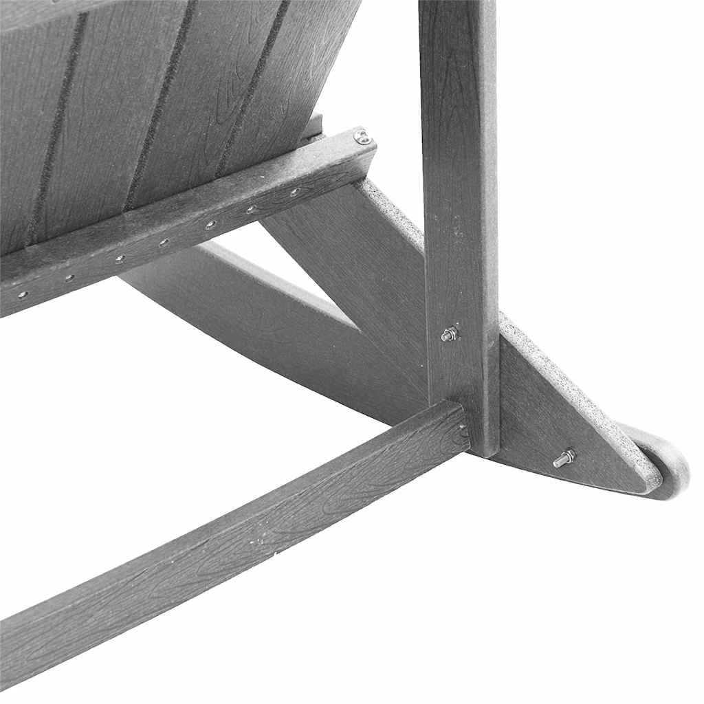 Adirondack Rocking Chair Light Grey 92 x 73.5 x 92 cm HDPE