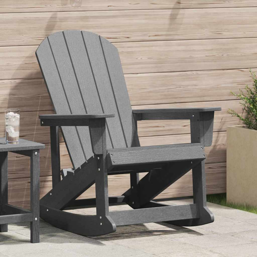 Adirondack Rocking Chair Light Grey 92 x 73.5 x 92 cm HDPE
