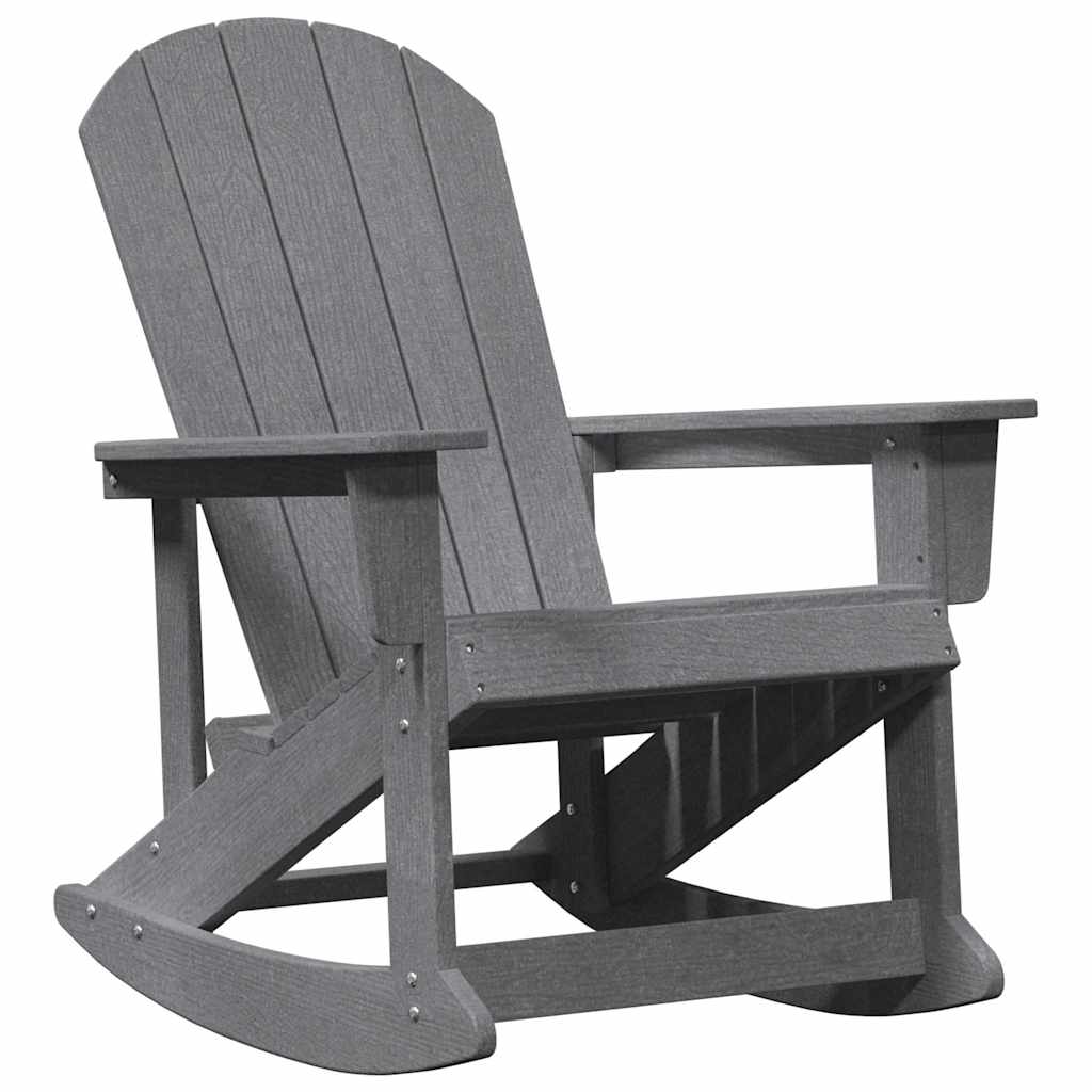 Adirondack Rocking Chair Light Grey 92 x 73.5 x 92 cm HDPE