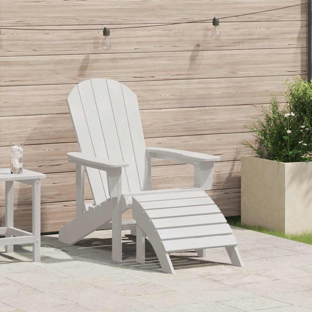 Adirondack Chair White 82 x 74 x 92 cm HDPE