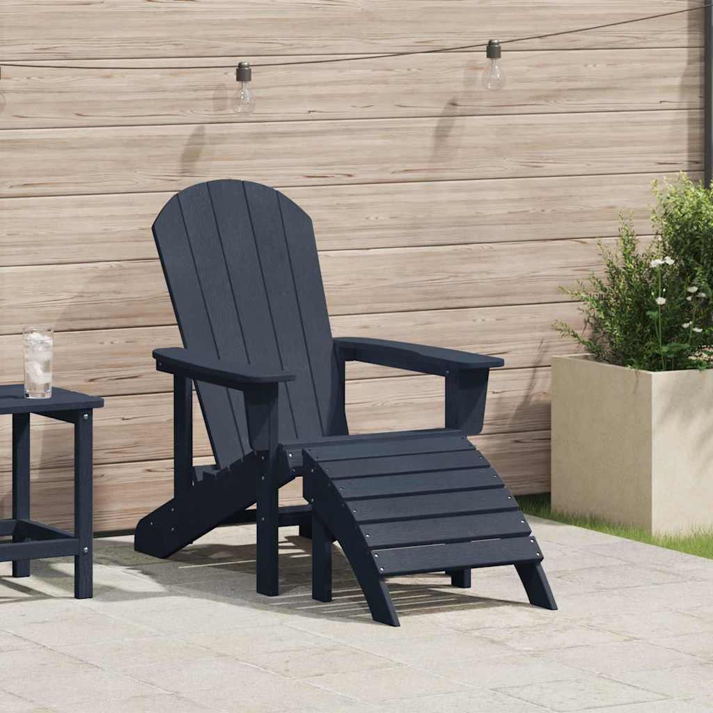 Adirondack Chair Navy Blue 82 x 74 x 92 cm HDPE