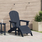 Adirondack Chair Navy Blue 82 x 74 x 92 cm HDPE