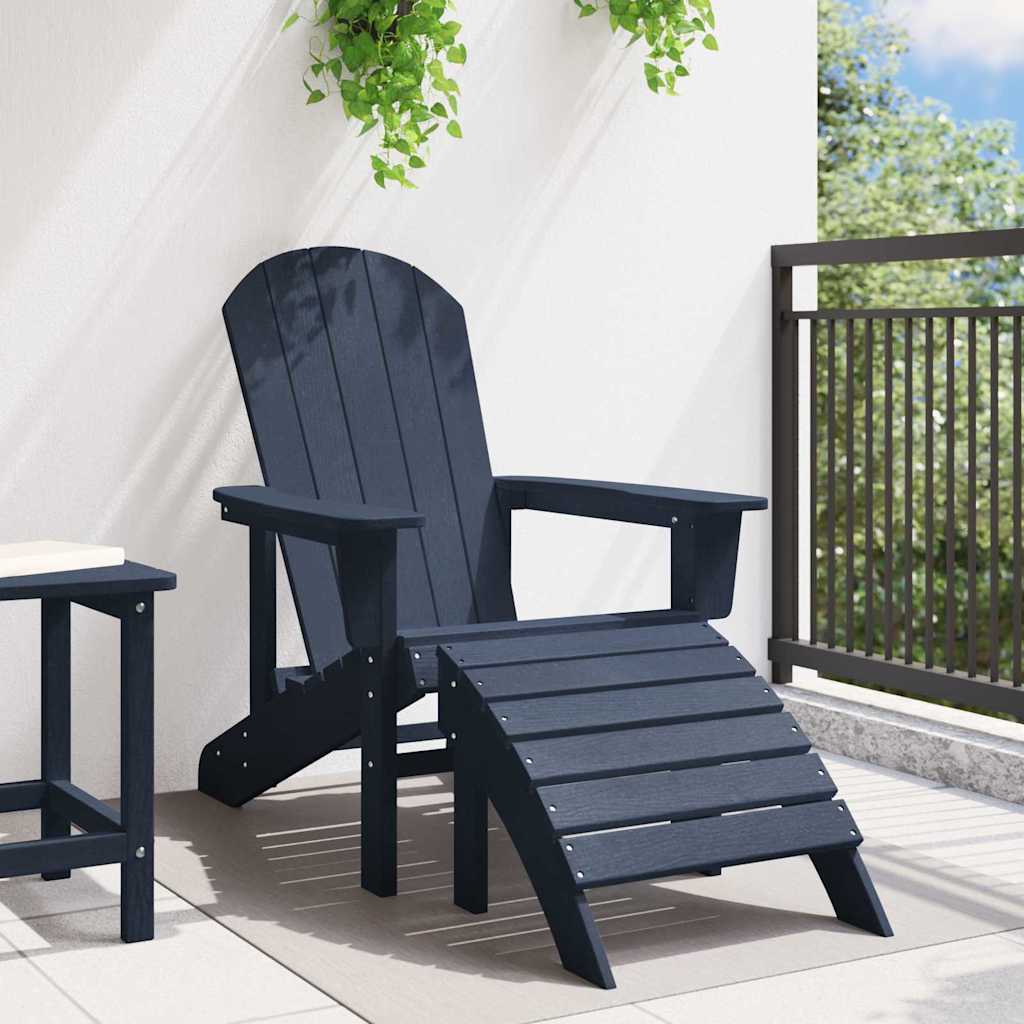 Adirondack Chair Navy Blue 82 x 74 x 92 cm HDPE