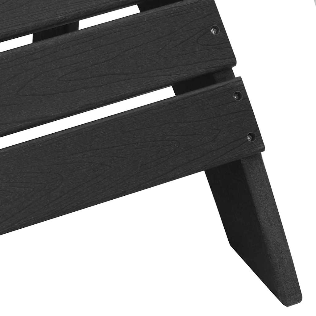 Adirondack Chair Black 82 x 74 x 92 cm HDPE