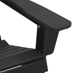 Adirondack Chair Black 82 x 74 x 92 cm HDPE
