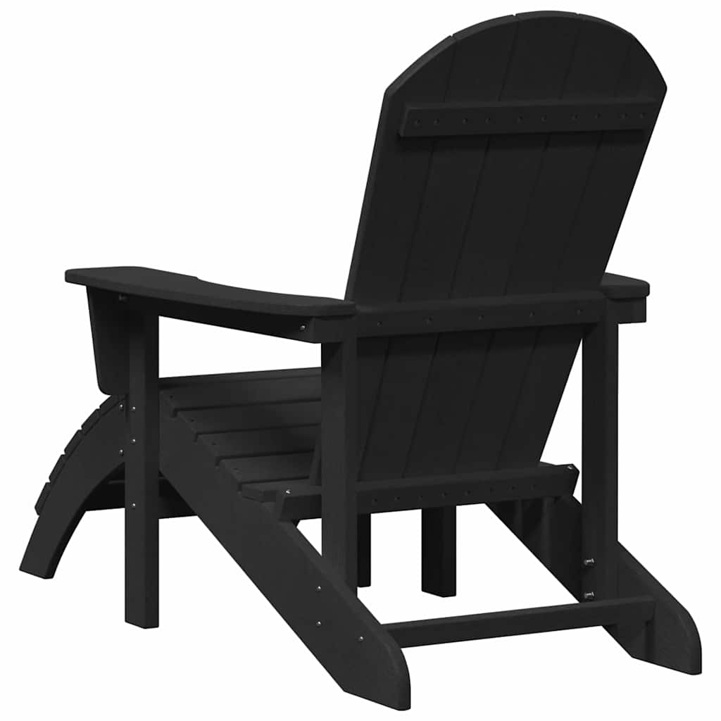Adirondack Chair Black 82 x 74 x 92 cm HDPE