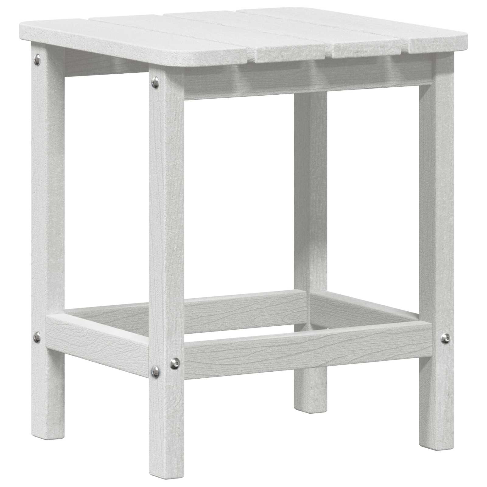 Side Table White 38 x 38 x 46 cm Polyethylene