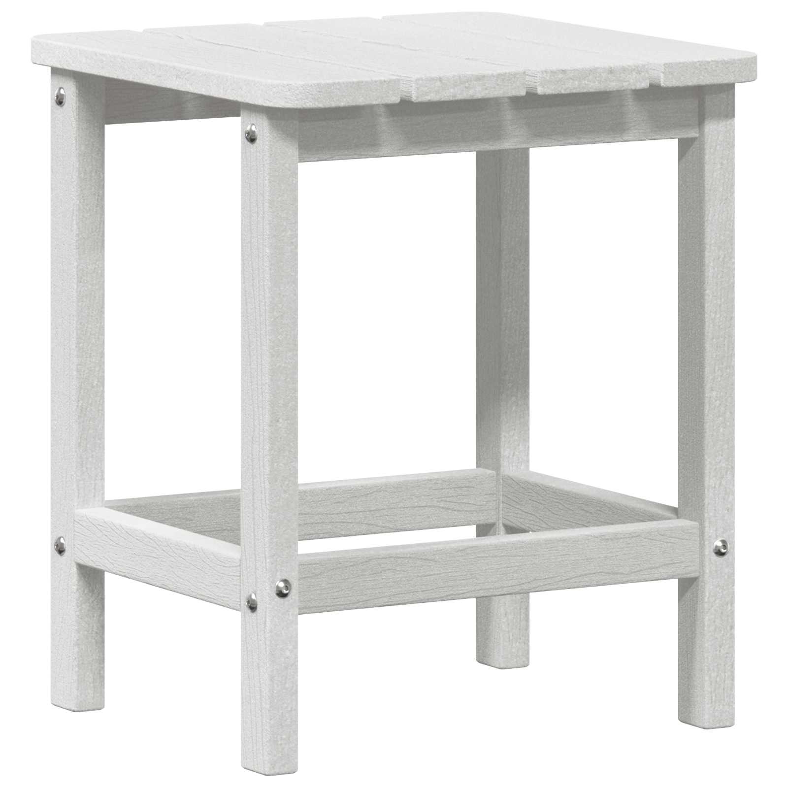 Side Table White 38 x 38 x 46 cm Polyethylene