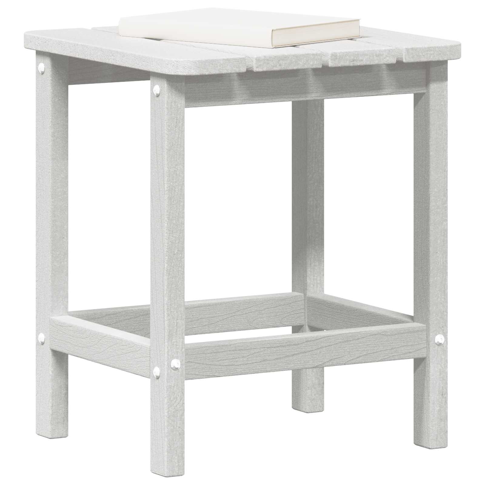 Side Table White 38 x 38 x 46 cm Polyethylene