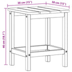 Side Table White 38 x 38 x 46 cm Polyethylene