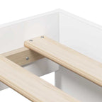 Storage Bed Frame with Storage White 80 cm Engineered Wood