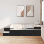 Storage Bed Frame with Storage Black Oak 80 cm Engineered Wood