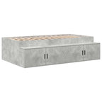 Storage Bed Frame Concrete Grey 80 cm Engineered Wood