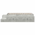 Storage Bed Frame Concrete Grey 80 cm Engineered Wood