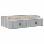 Storage Bed Frame Grey Sonoma 80 cm Engineered Wood