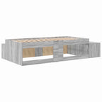 Storage Bed Frame Grey Sonoma 80 cm Engineered Wood