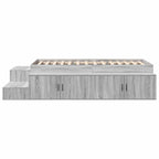 Storage Bed Frame Grey Sonoma 80 cm Engineered Wood