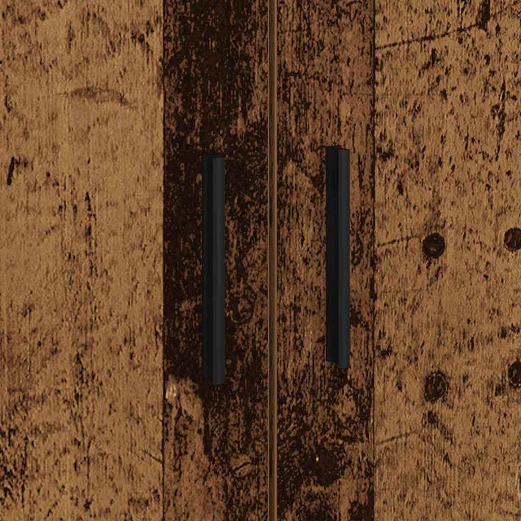 Storage Bed Frame with Storage Old Wood 80 cm Engineered Wood