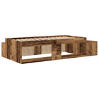 Storage Bed Frame with Storage Old Wood 80 cm Engineered Wood