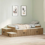 Storage Bed Frame Artisan Oak 80 cm Engineered Wood