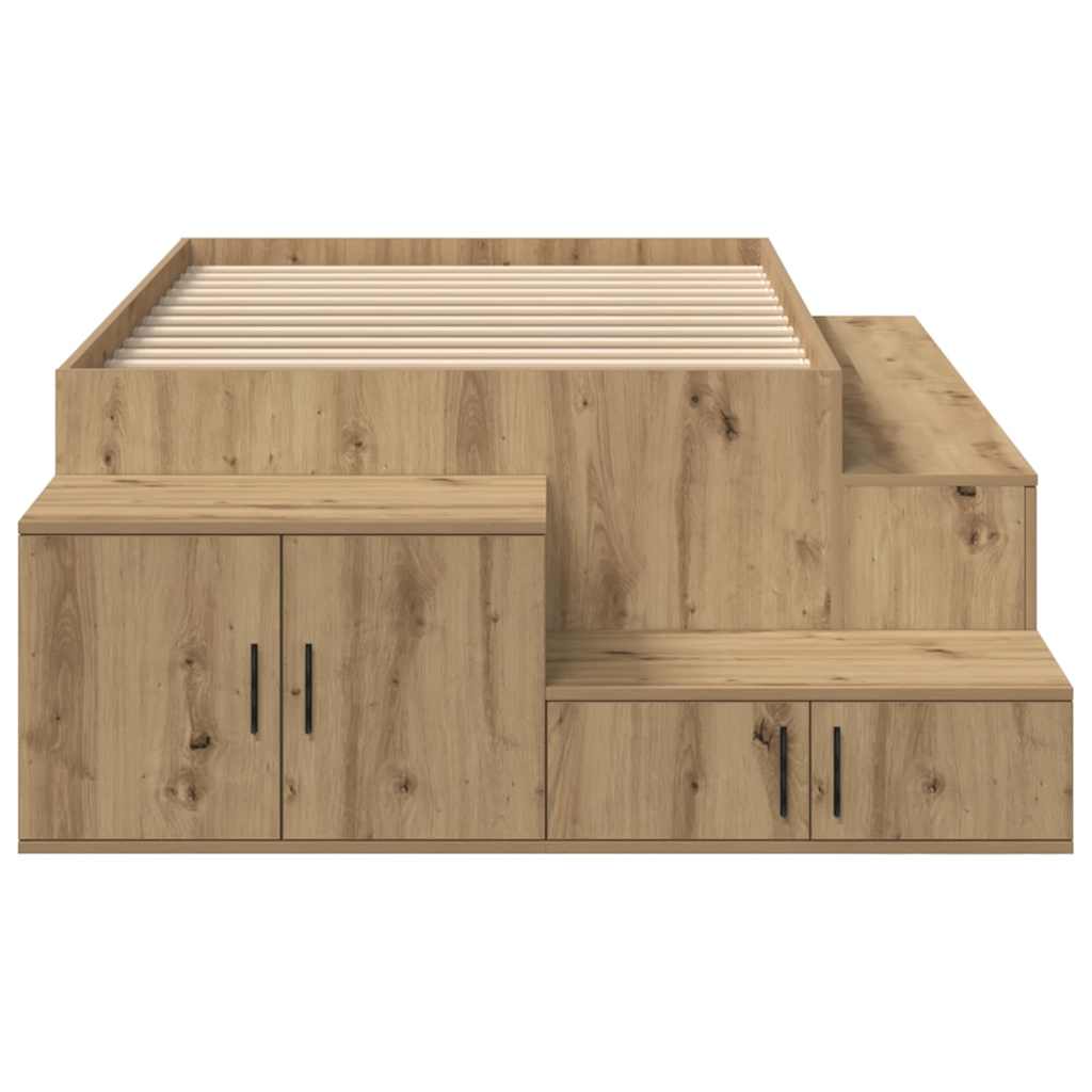 Storage Bed Frame Artisan Oak 80 cm Engineered Wood