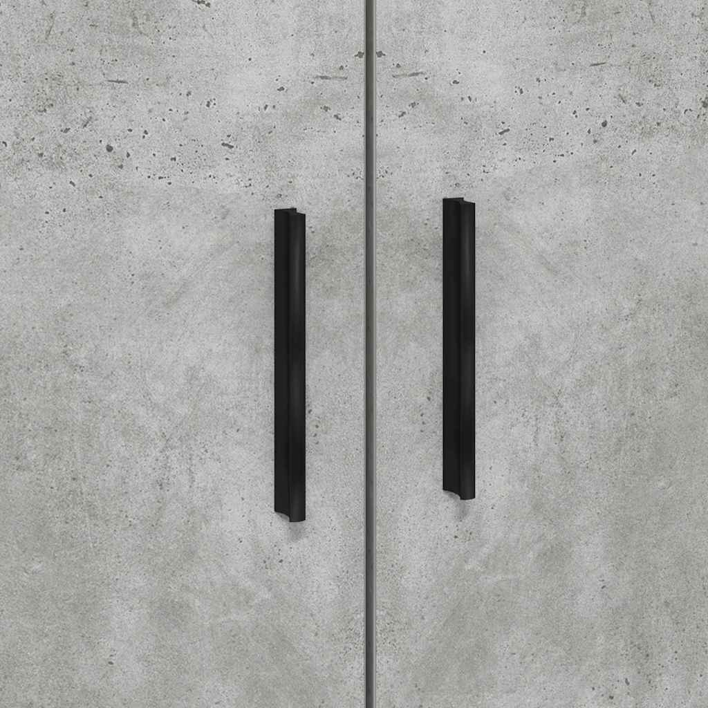 Storage Bed Frame Concrete Grey 90 cm Engineered Wood