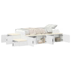 Storage Bed Frame with Storage White 75 cm Engineered Wood