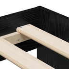 Storage Bed Frame Black oak 234 x 103 x 53.5 cm Engineered wood
