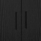 Storage Bed Frame Black oak 234 x 103 x 53.5 cm Engineered wood