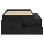 Storage Bed Frame Black oak 234 x 103 x 53.5 cm Engineered wood
