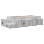 Storage Bed Frame Grey Sonoma 75 cm Engineered Wood