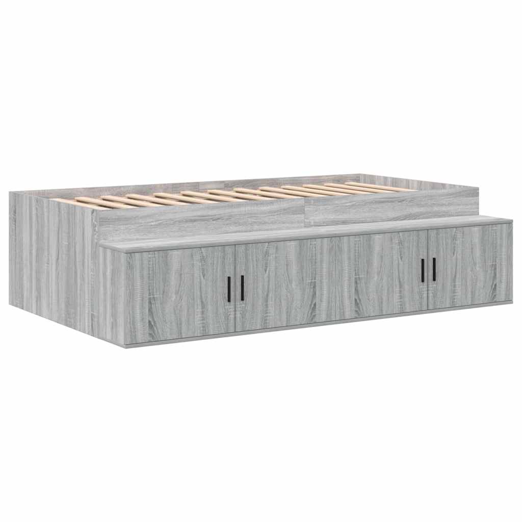 Storage Bed Frame Grey Sonoma 75 cm Engineered Wood