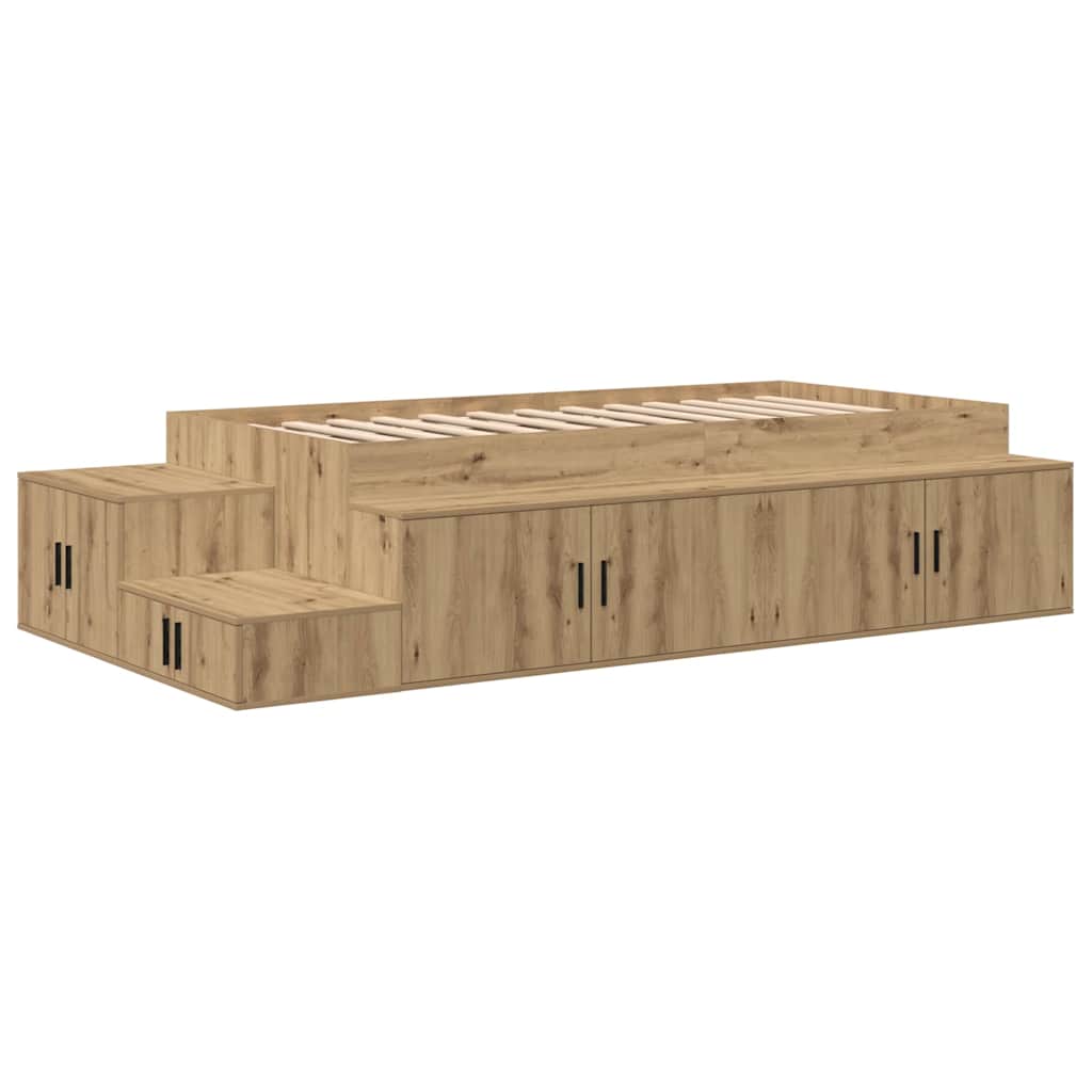 Storage Bed Frame Artisan Oak 75 cm Engineered Wood
