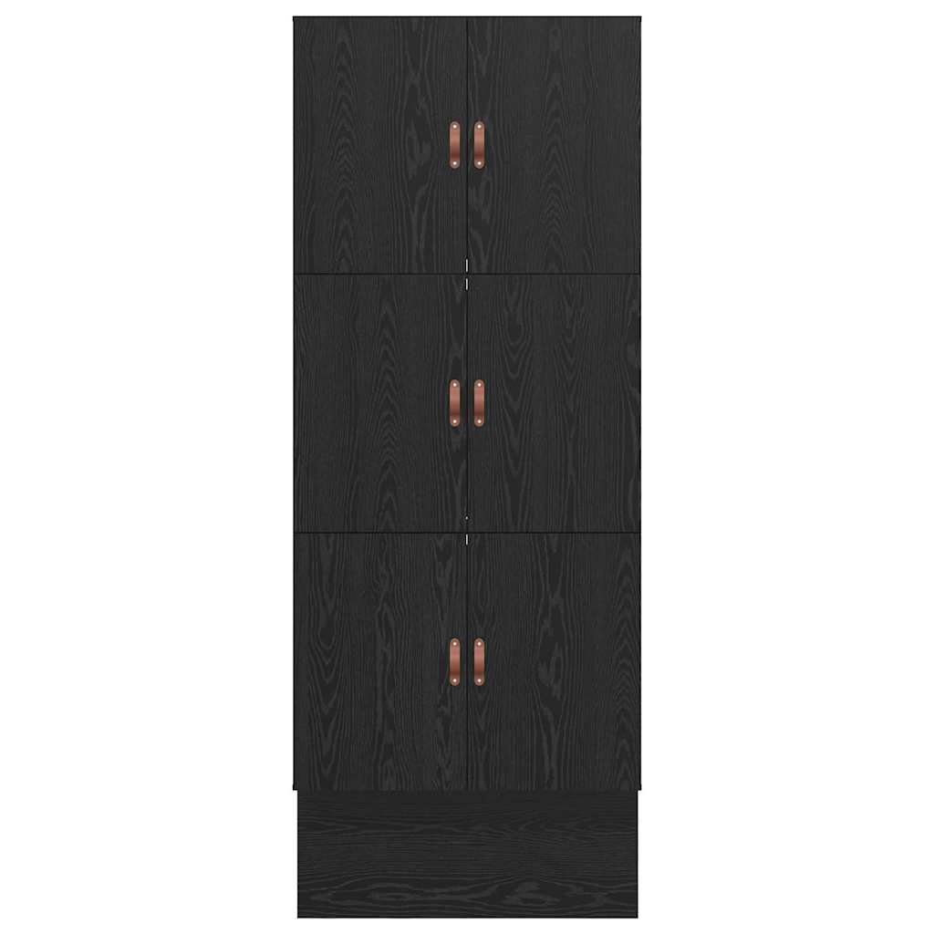 Storage Bed Frame with Drawer Black Oak 80 cm Engineered Wood