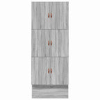 Storage Bed Frame with Drawer Grey Sonoma 80 cm Engineered Wood