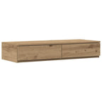 Storage Bed Frame with Drawer Artisan Oak 80 cm Engineered Wood