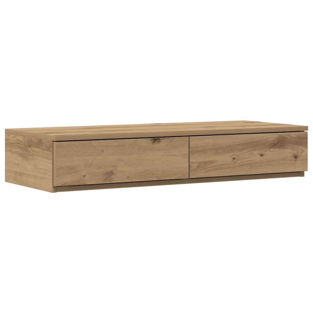 Storage Bed Frame with Drawer Artisan Oak 80 cm Engineered Wood
