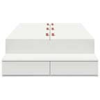Storage Bed Frame with Drawer White 90 cm Engineered Wood