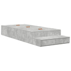 Storage Bed Frame Concrete Grey 100 cm Engineered Wood