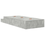 Storage Bed Frame Concrete Grey 100 cm Engineered Wood